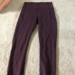 Maroon lulu align leggings